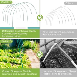 joyhalo 25pcs Garden Hoops, 7ft Fiberglass Raised Bed Frame Ask ChatGPT