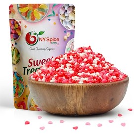 NY Spice Shop Multicolored Heart Sprinkles - 3 Pound Heart Shaped Sprinkles Edible Gifts - Candy Hearts Sprinkles – Red Candy Hearts for Grinch Cookies