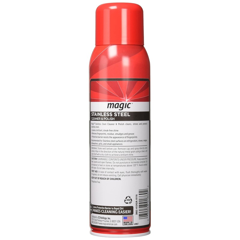 Weiman Magic Stainless Steel Cleaner Aerosol, 17 Ounce (2 Pack)