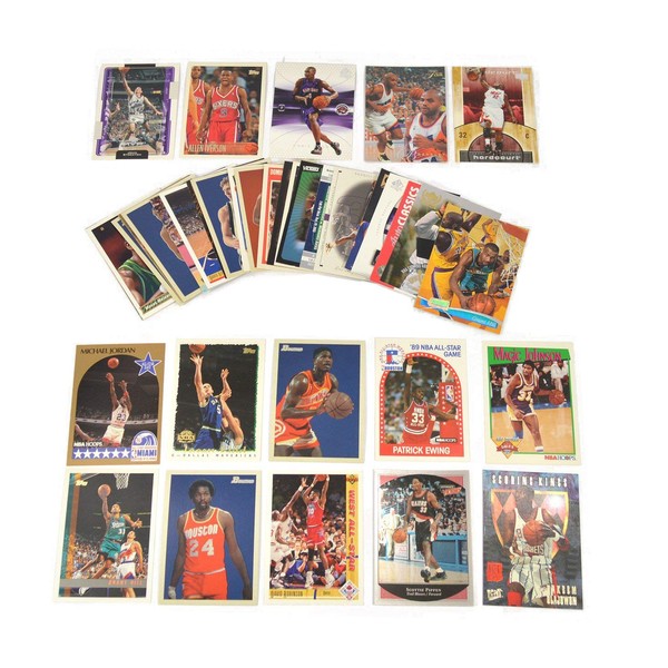 40 Basketball Hall-of-Fame & Superstar Cards Collection Including Players such as Michael Jordan, Magic Johnson, LeBron James. Ships in Protective Plastic Case Perfect for Gift Giving.