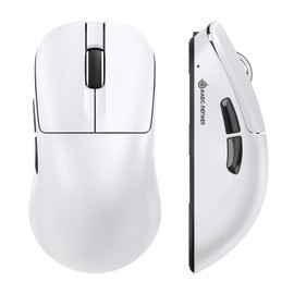 ZIYOU LANG×Magic-Refiner AJ199 Lightweight Wireless Gaming Mouse,Tri-Mode(2.4G/Wired/BT),24K DPI,PAW3311 Optical Sensor,1000Hz Polling Rate,600mAh,49g Ergonomic Mice for Mid-Large Hands-White