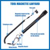 Magnetic Flashlight with Tool Magnetic Lanyard, Telescoping Magnet Pickup Tool，Cool