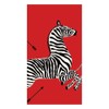 Entertaining with Caspari Guest Towels, Zebras Red, Pack of 15