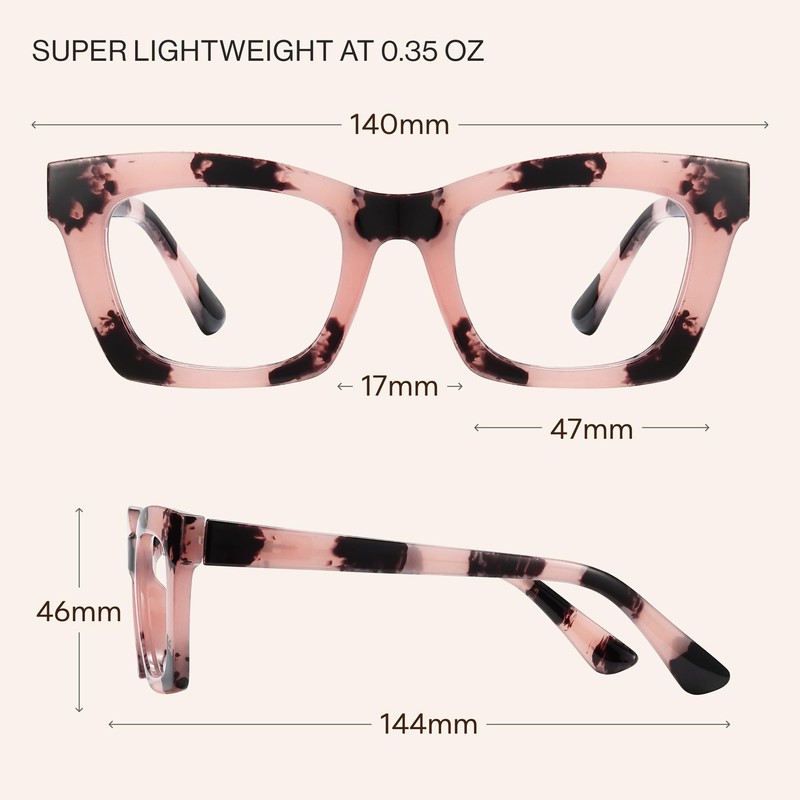 CCVOO Reading Glasses for Women, Stylish Eyeglasses, Blue Light Readers