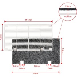 RV A/C Ducted Air Grille Duo-Therm Air Conditioner Grille Replacement for The Dometic 3104928.019 with Air Filter pad Assembly (2 PCS)