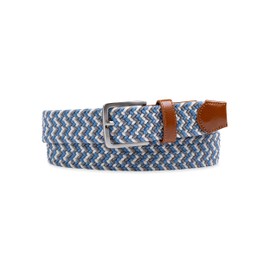 Dockers Men's Casual Everyday Braided Fabric Fully Adjustable Web Belt, Egret/Wheat/Grey, X-Large (42-44)