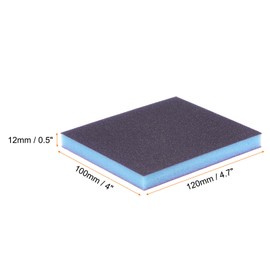 sourcing map 16pcs Fine Sanding Sponge Blocks 400-500 Grit Foam Sanding Block Pad for Polishing Kitchen Metal Wood Drywall, 120x100x12mm, Purple