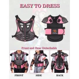 Kids Dirt Bike Gear Chest Protector Motocross，Youth Motorcycle Armor Suit with Knee Shin Guard Elbow Pads for Boys Girls Riding Protective Gear