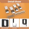 Aifeier ET 8PCS White Metal Mirror Clips, 1/4 Inch Wide