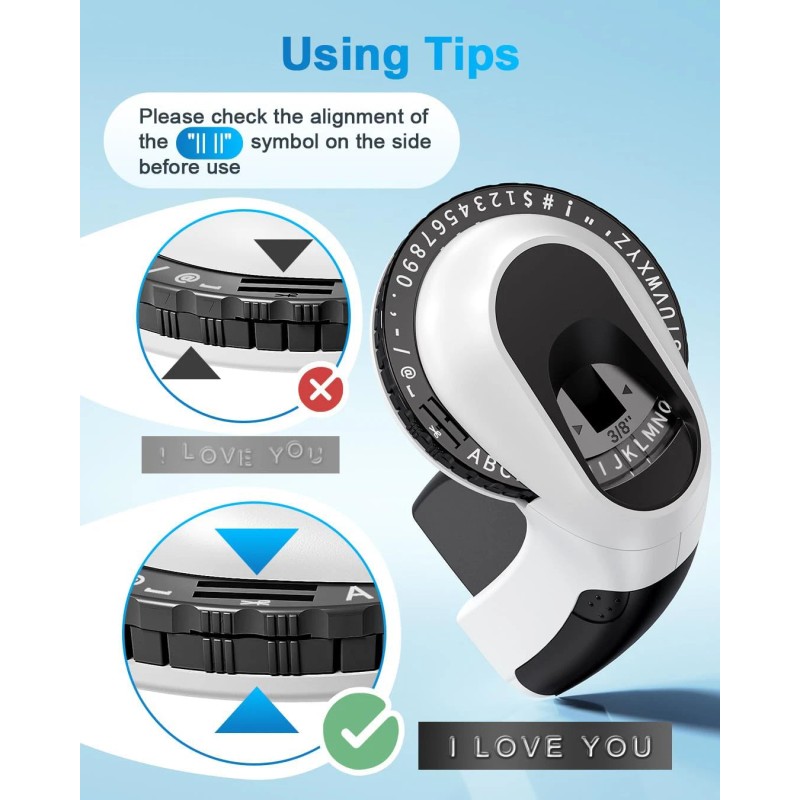 Phomemo 3D Embossing Label Maker with 5 Black Label Tapes