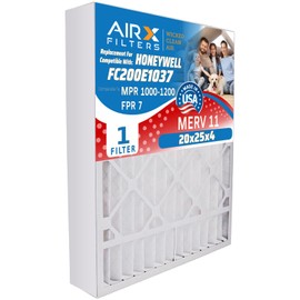 AIRX FILTERS WICKED CLEAN AIR. 20x25x4 Furnace Filter MERV 11 Compatible with Honeywell 20x25x4 Air Filter FC200E1037 1 Single Filter