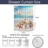 ZFMRZF Beach Shower Curtain, Coastal Ocean Scene with Seashells, Starfish,