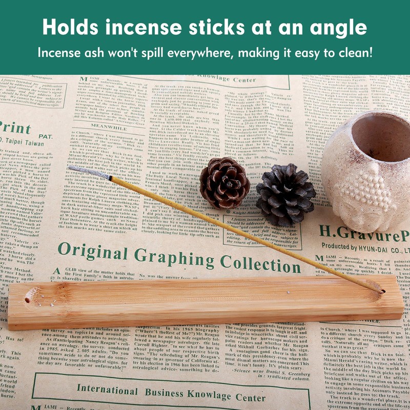 2PCS Incense Holder, Natural Original Bamboo Incense Stick Holders, Incense