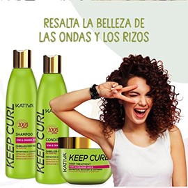 KATIVA Keep Curl Champú para Cabello Rizado 250 ml con Kiwi y Naranja
