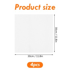4 Pieces Cross Stitch Fabric, Aida Cloth White Embroidery Fabric 14 CT, Aida Fabric for Embroidery, Cross Stitch Cloth Counting Fabric for Embroidery, DIY Embroidery Fabric, Sewing, Crafts,