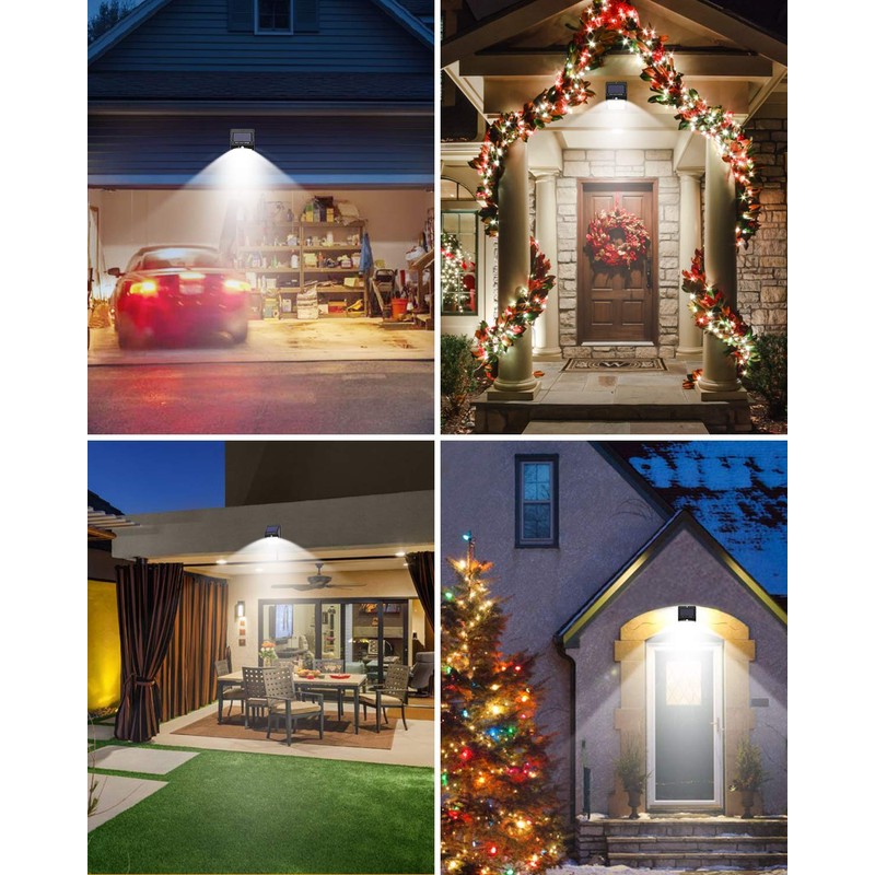 4 Pack Solar Motion Sensor Lights Outdoor, 3 Modes/100LED Security