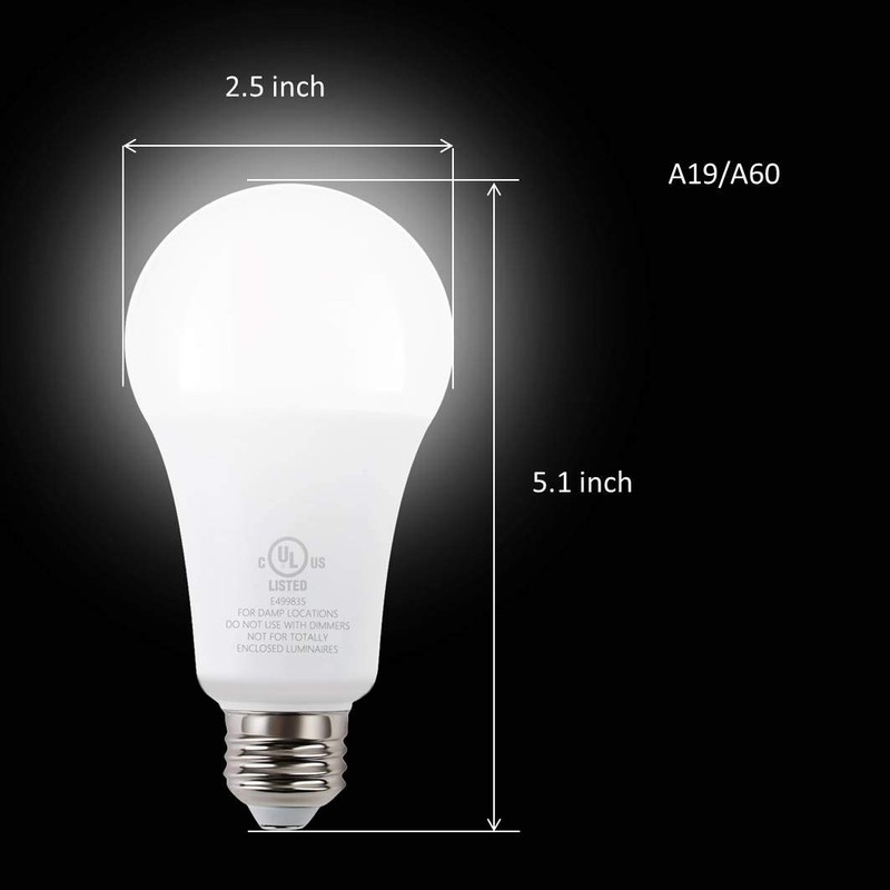 HouLight 5W Rechargeable Emergency LED Light Bulbs with Back Up