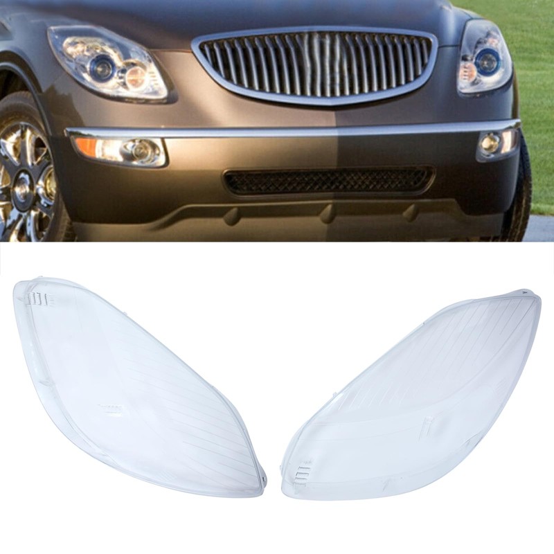 NewYall Left and Right Headlight Lens Cover for Buick Enclave