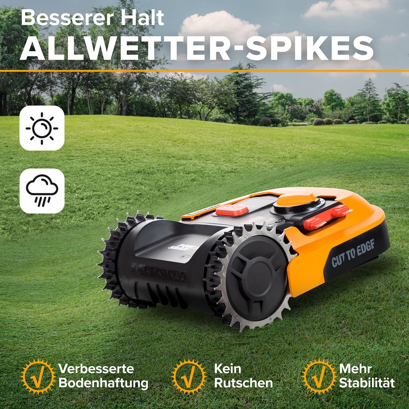 Robotic Lawnmower Spikes Traction Improvement for Worx Landroid Plus Models