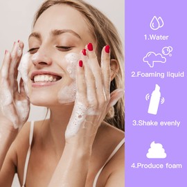 Livfa 10PCS Soap Foam Bottle (2 oz), Empty Travel Foaming Lash Shampoo for Cleanser, Dispenser (Purple)