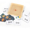 Wooden Multiplication Board Educational Multiplication Game Board for Learning Teaching