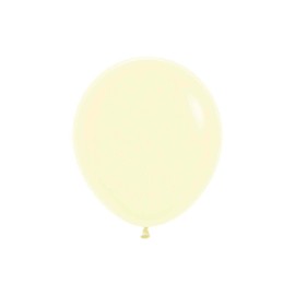 Sempertex 18" Pastel Matte Yellow Latex Balloons - Set of 25