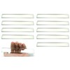 10 Pack Rectangular Plano Glass Mirror, 6" x 1" -