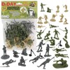 BMC WW2 D-Day Plastic Army Men - 34 American, British,