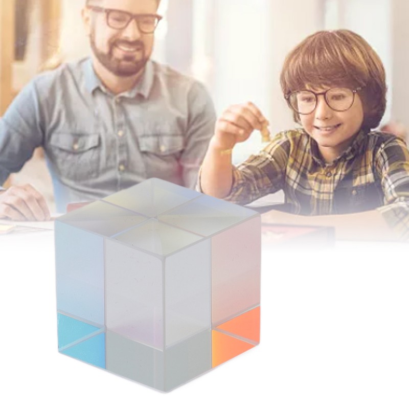 Prism Cube Optical Glass RGB Dispersion Color Cube Sun Catcher