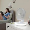 InnovaGoods Tischventilator mit Akku und LED FanLed Ø6,6'' 4000 mAh