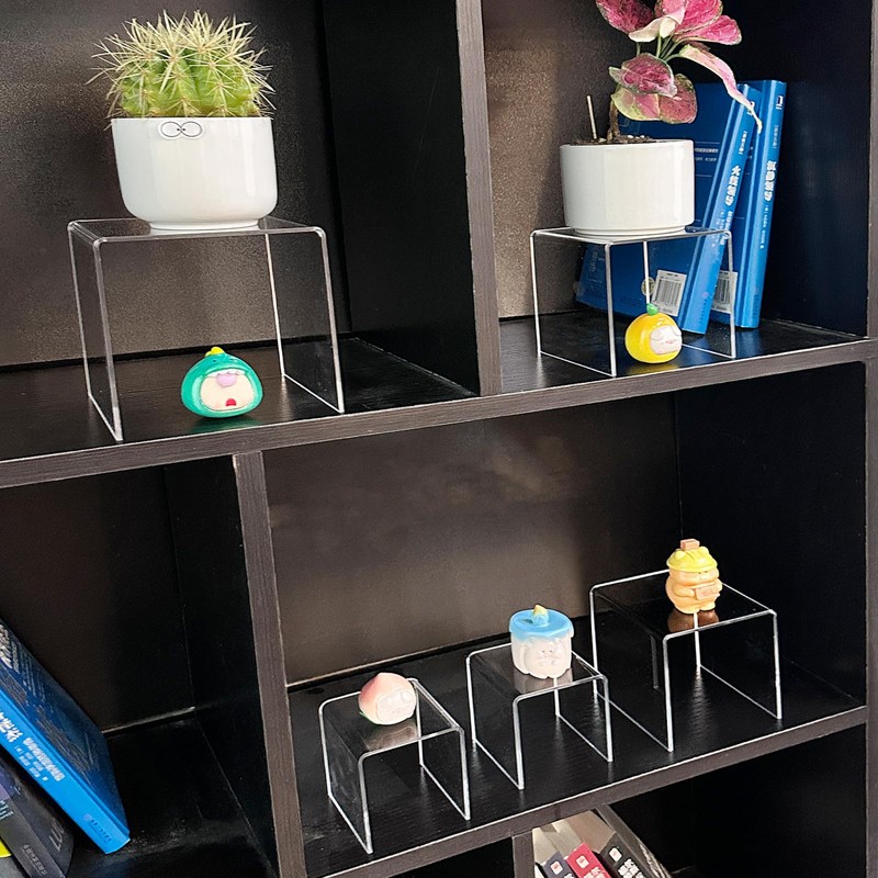 Worldity 6 Pcs Acrylic Risers for Display, 3" 4" 5"