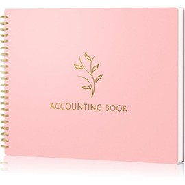 Accounting Ledger Book for Small Business Bookkeeping Personal Use, Horizontal Expense  Notebook for Family Budget, Bookkeeping Record Book  Expense Income Log Journal, Blush Pink - Color: Black