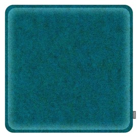Feltd. Eco Felt Cushion 38 x 38 cm Rectangular with Rounded Corners Universal Seat Cover - 30 Colours - Optional Including Non-Slip and Padded (Petrol)
