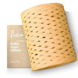 plantactic Raffia Paper Ribbon for Gift Wrapping/DIY Decoration, 328 Feet 1 Roll (Color: Natural)