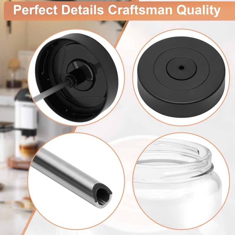 Glass Milk Container for Miele, Compatible with Coffee Machines for