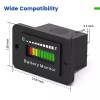 Unbranded BM210 Waterproof LED Battery Gauge for Golf Carts Acid