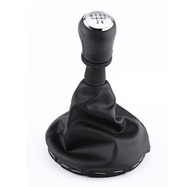 Gear Stick Gaiter 5 Speed Shift Lever + Car Gear Knob Shift Lever Boot Cover for T5/T6 (2003-2011)