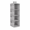 Foldable Hanging Closet Organizer with Mesh Side Pockets, Washable Non-Woven