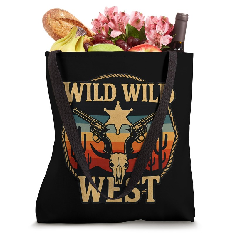 Wild Wild West Costume Funny Outlaw Gunslinger Sheriff Star Tote