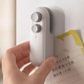 Mini Bag Sealer, Handheld Heat Bag Sealer 2 in 1 Sealer and Cutter, Portable Resealer Machine for Plastic Bags, Snack Bags with 400mAh Lithium Battery (White)