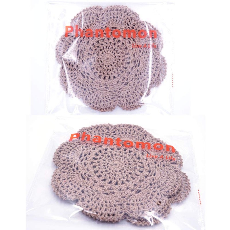 Phantomon 8 Inch Doilies Crochet Round Lace Doily Handmade Placemats