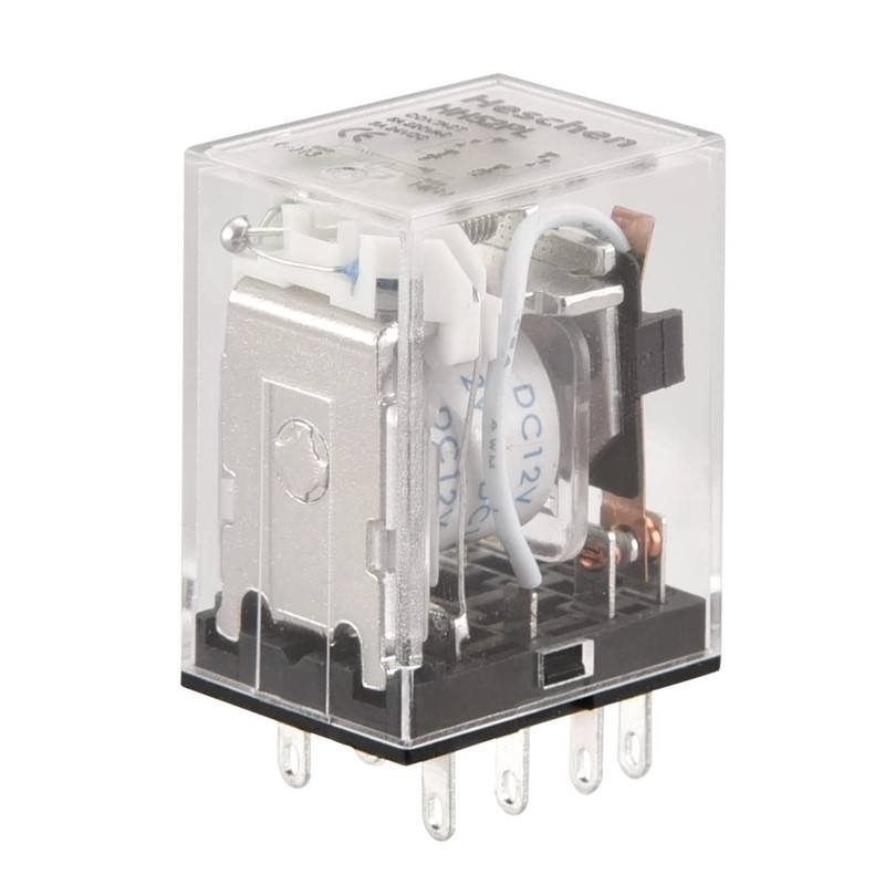Heschen Gereral Purpose Relay, HH52P, 12VDC Coil, 5A 220VAC/24VDC, DPDT,