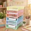 Set of 12 Pastel Turn in Trays for Teachers Stackable