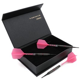 CUESOUL SEAT 18g 90% Tungsten Soft Tip Dart Set with Oil Paint Finished and Unifying ROST T19 Flight