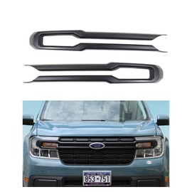 Car Front Grille Cover Trim Strips for Ford Maverick 2022 2023 2024 Truck Grille Trim Strips Cover Frame Car Decoration Accessories (Matte Black)