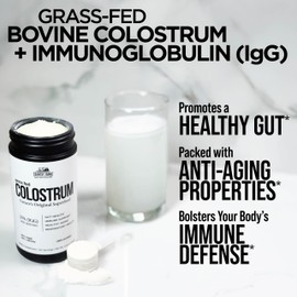 COUNTRY FARMS Grass Fed Colostrum, Contains Bioavailable Nutrients, Nature’s Original Superfood, Colostrum for Gut Health, Natural IgG Bovine Colostrum, Gluten Free, Unflavored, 150 Servings, 5.29oz