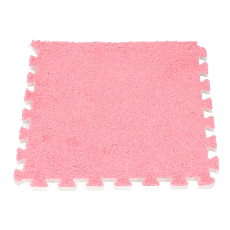 10pcs Plush Foam Floor Mat Thickened Cuttable Interlocking Carpet Tiles