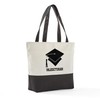 CafePress Valedictorian Grad Hat Canvas Tote Top Zipper Closure