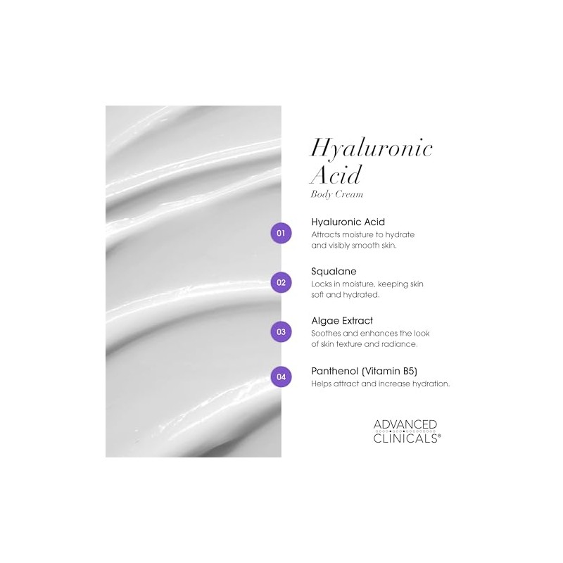 Advanced Clinicals Pack Set Crema Corporal Hialuronico Aceite Borraja Escualano