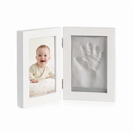 Jané Marco Baby Handprint and Footprint with Photo, Modelling Clay Air Drying 24 Hours, Hand or Foot Reminder, Also Suitable for Animal Paws, White